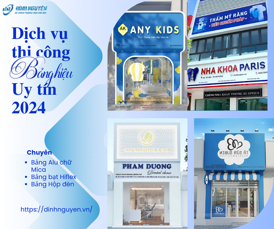 Dịch Vụ Thi Công Làm Bảng Hiệu Uy Tín, Chất Lượng 2024