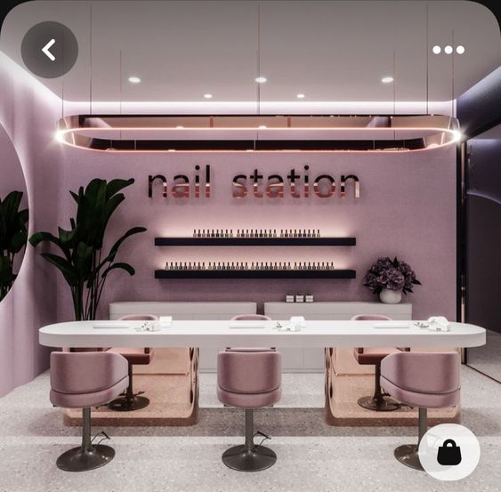 Bảng hiệu tiệm nails tên nước ngoài