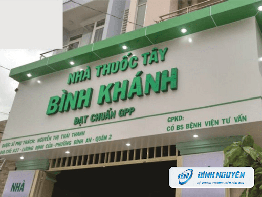 bảng hiệu nhà thuốc tây đạt chuẩn GPP