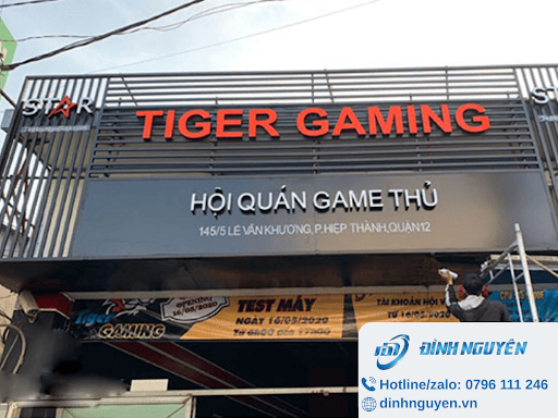 bảng hiệu chữ nổi quán game