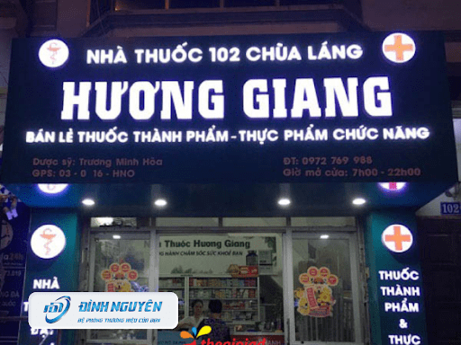 bảng chữ nổi nhà thuốc